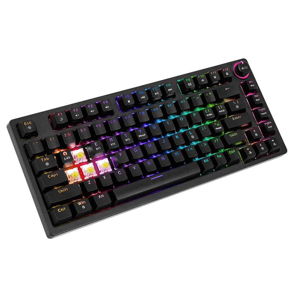 Savio phenix belaidė mechaninė klaviatūra, gateron yellow pro, abs