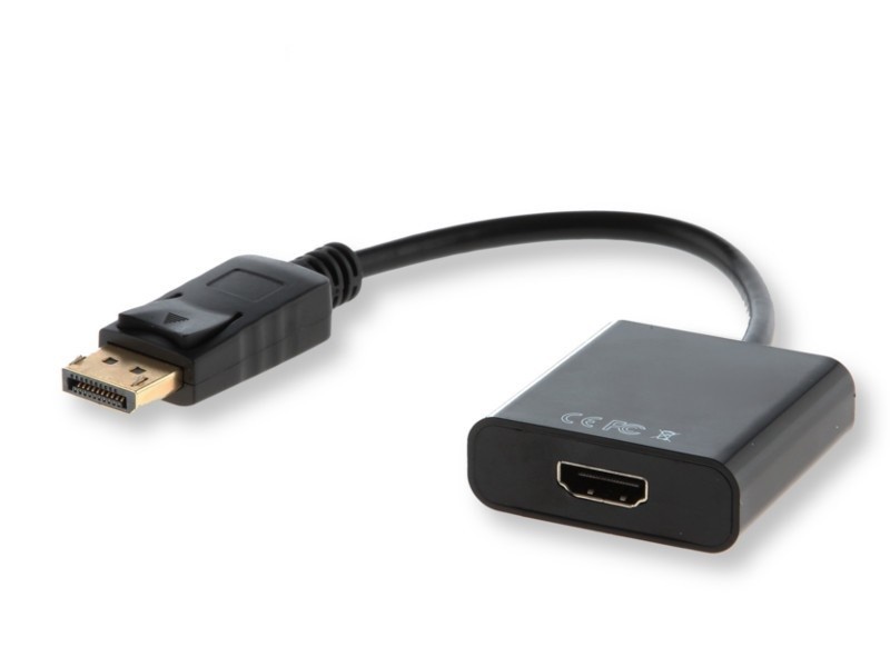 Hdmi laidas savio cl-55, displayport - hdmi, 20 cm