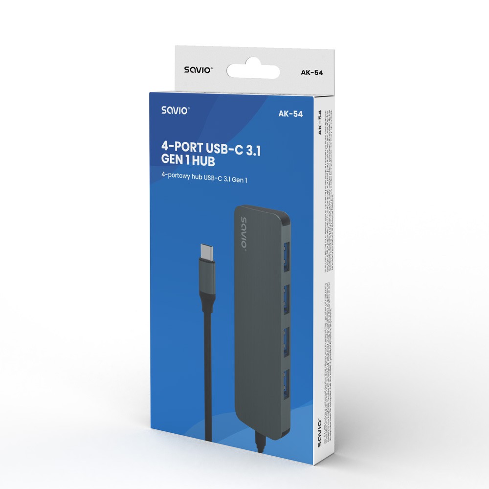 Savio ak-53 4-port usb-c 3.1 gen 1