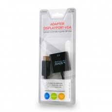 Kompiuterio laidas savio displayport (m) -> vga (f) adapteris cl-90, juoda