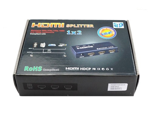 Savio hdmi šakotuvas, 1 input, 2 outputs cl-42, juoda