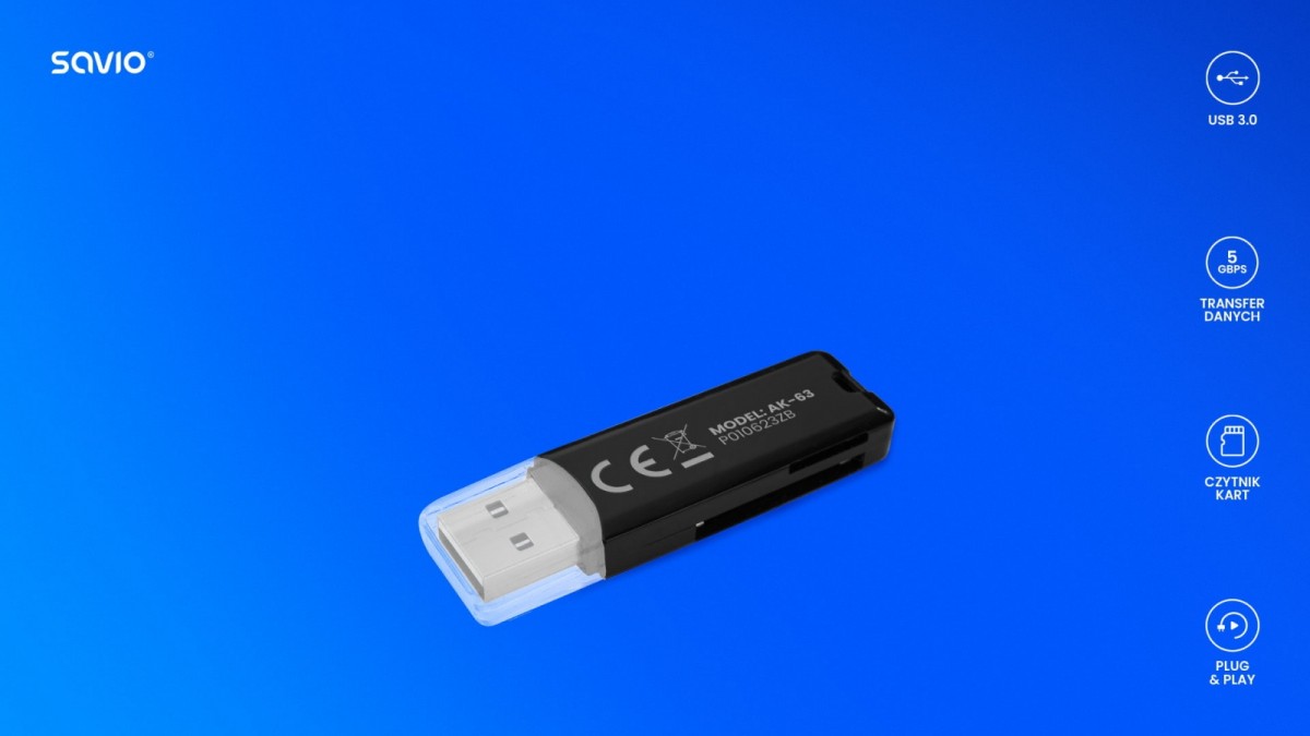 Savio sd card reader ak-63