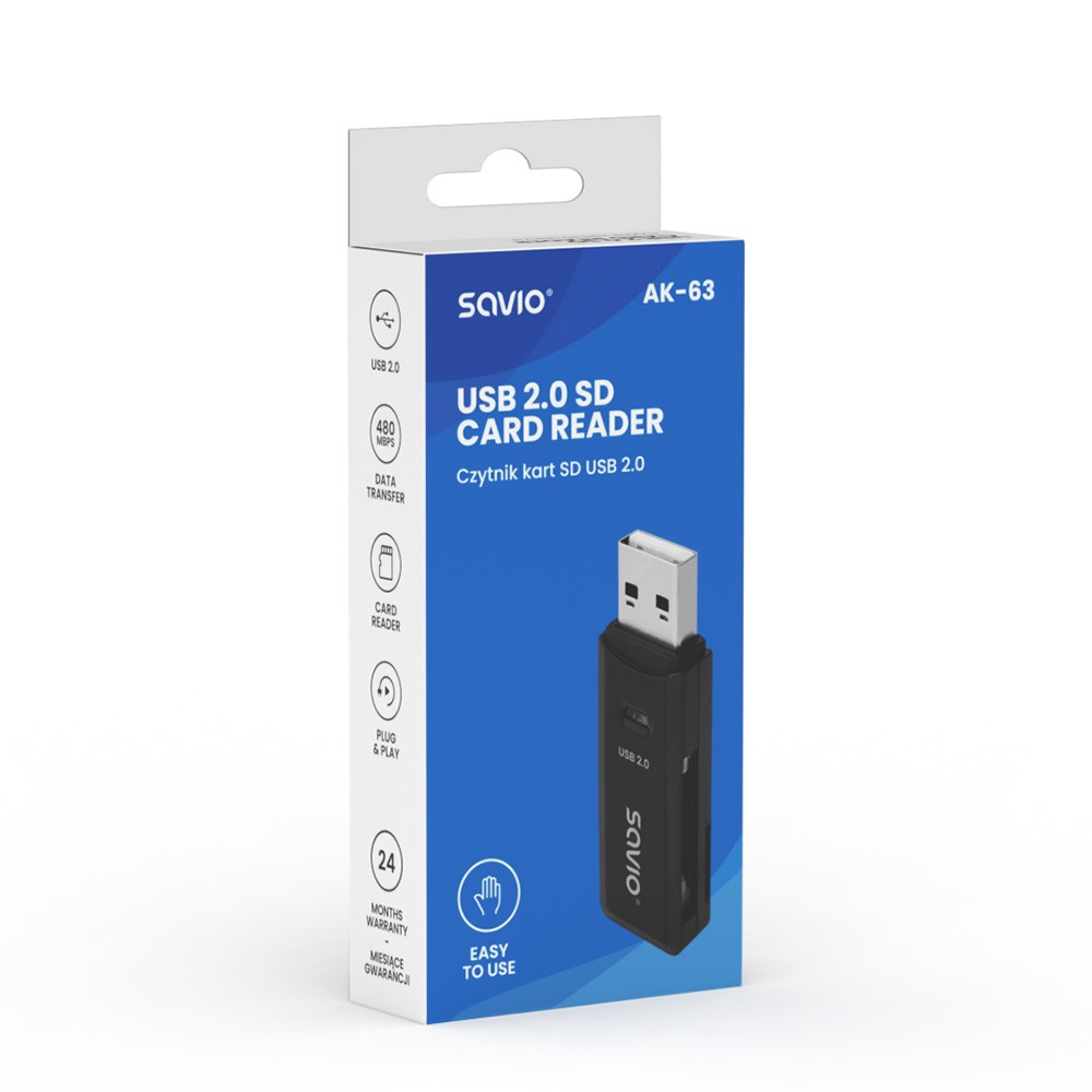 Savio sd card reader ak-63