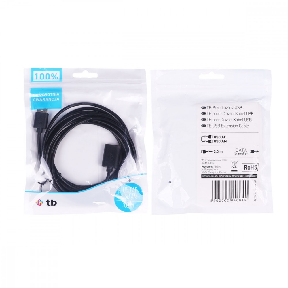Maitinimo laidas tb print, usb, 1.8 m