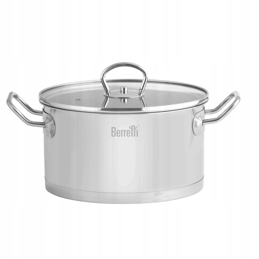Puodas su dangčiu indukcinis dujinis blizgus 4,5 l 22 cm