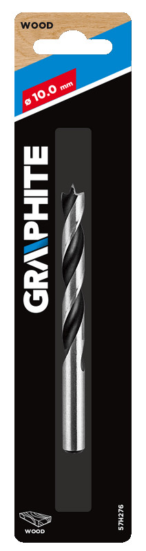 Grąžtas medienai graphite 57h276, 10x120 mm