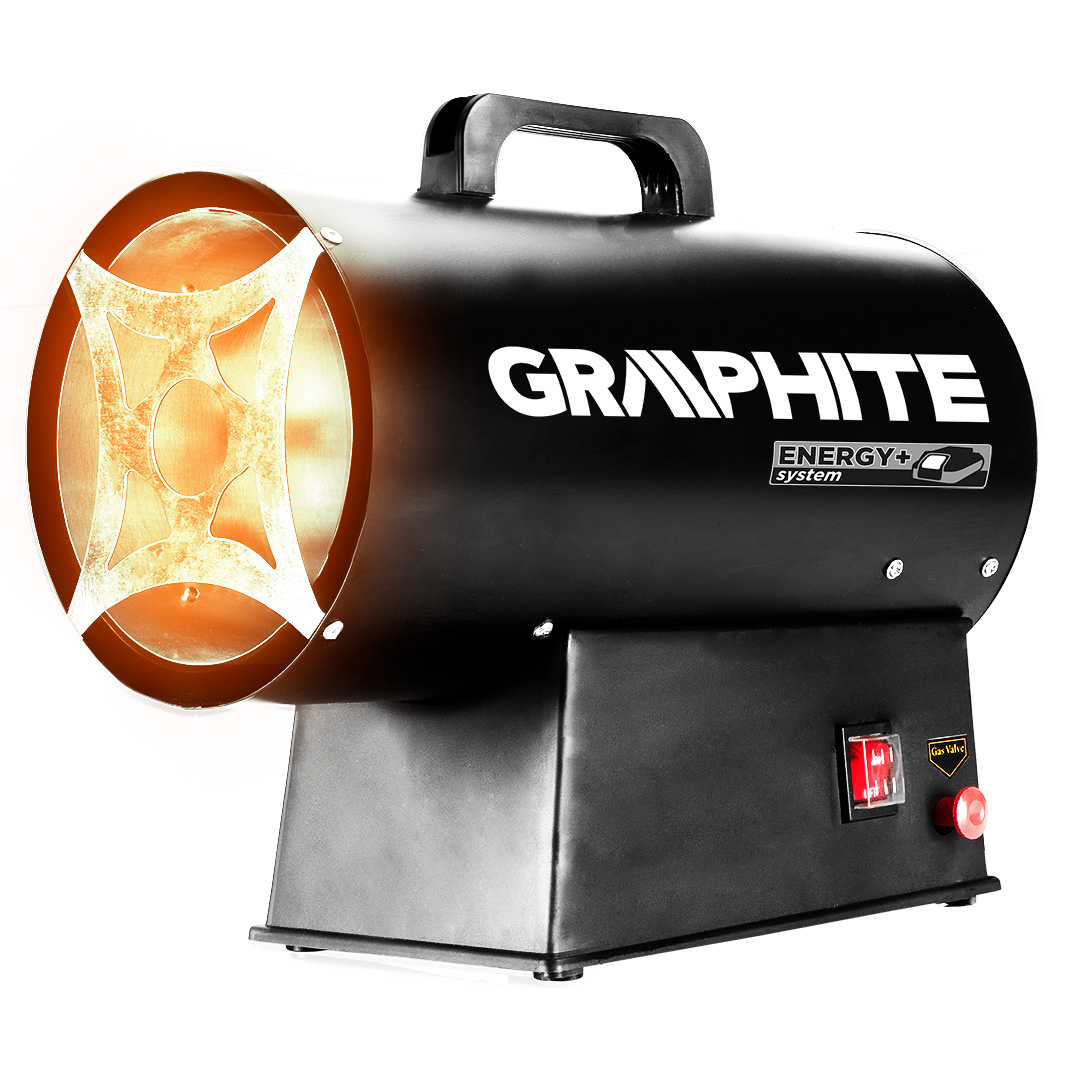 Akumuliatorinis dujinis šildytuvas GRAPHITE 58GE101 30KW, 18V, be baterijos