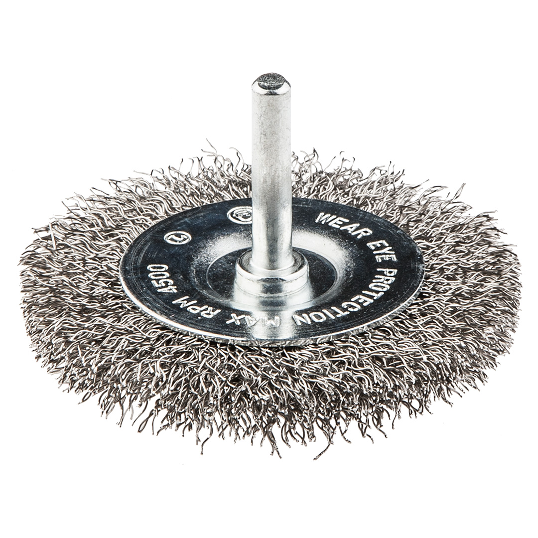 Vielinis diskinis šepetys graphite 75 mm inox (57h602)