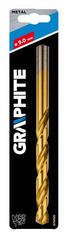 Grąžtas metalui graphite 57h150, 9 mm