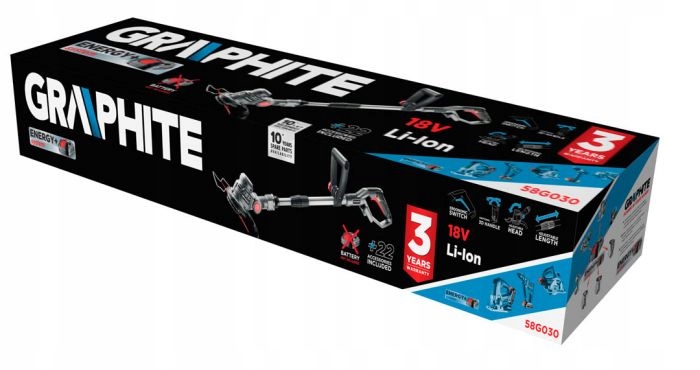 Akumuliatorinis trimeris "GRAPHITE Energy+18V“ ,be akumuliatoriaus 58G030