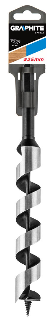 Spiralinis grąžtas medienai graphite 57h372, 25x250 mm
