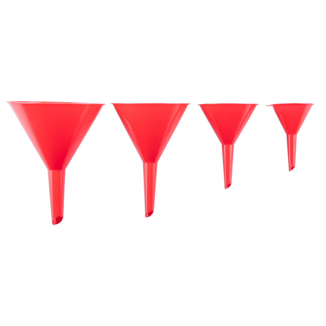 Plastikinių piltuvėlių rinkinys 4 vnt f 50, 75, 95, 115mm