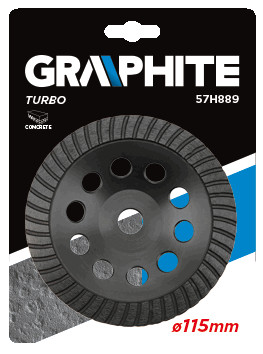 Grafito deimantinis šlifavimo diskas turbina 115x22,2x5mm