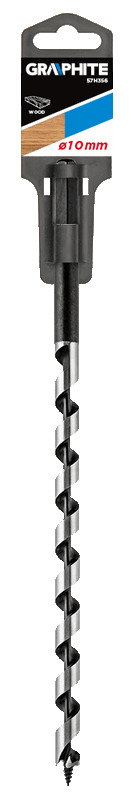 Spiralinis grąžtas medienai graphite 57h356, 10x250 cm