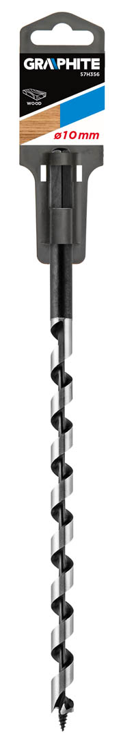 Spiralinis grąžtas medienai graphite 57h356, 10x250 cm