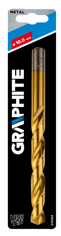 Grąžtas metalui graphite 57h154, 10 mm