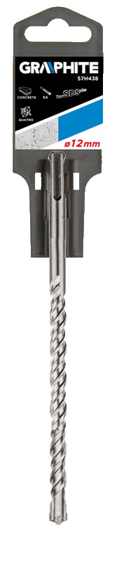 Grąžtas betonui graphite sds+ 57h438, 12x160 mm