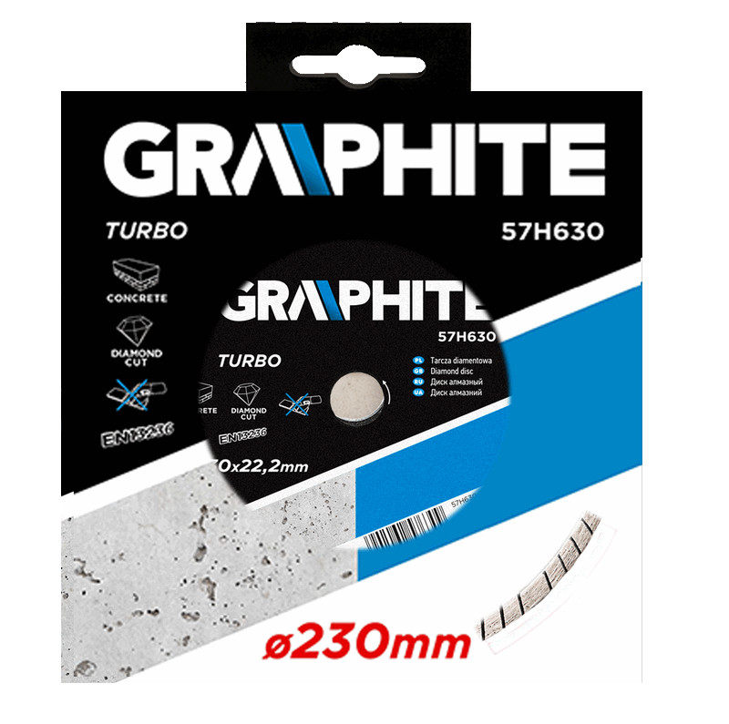 Deimantinis diskas graphite 57h630 skersmuo 230mm, turbo