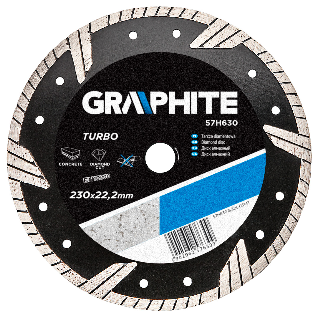Deimantinis diskas graphite 57h630 skersmuo 230mm, turbo
