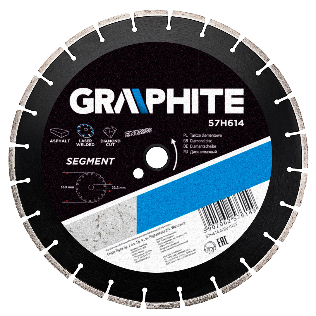 Graphite tarcza diamentowa segmentowa 350x25,4mm 57h614