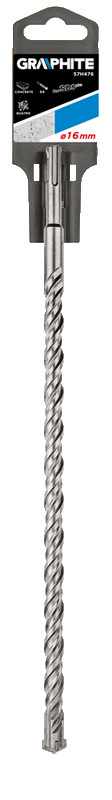 Grąžtas betonui graphite sds+ 57h476, 16x400 mm