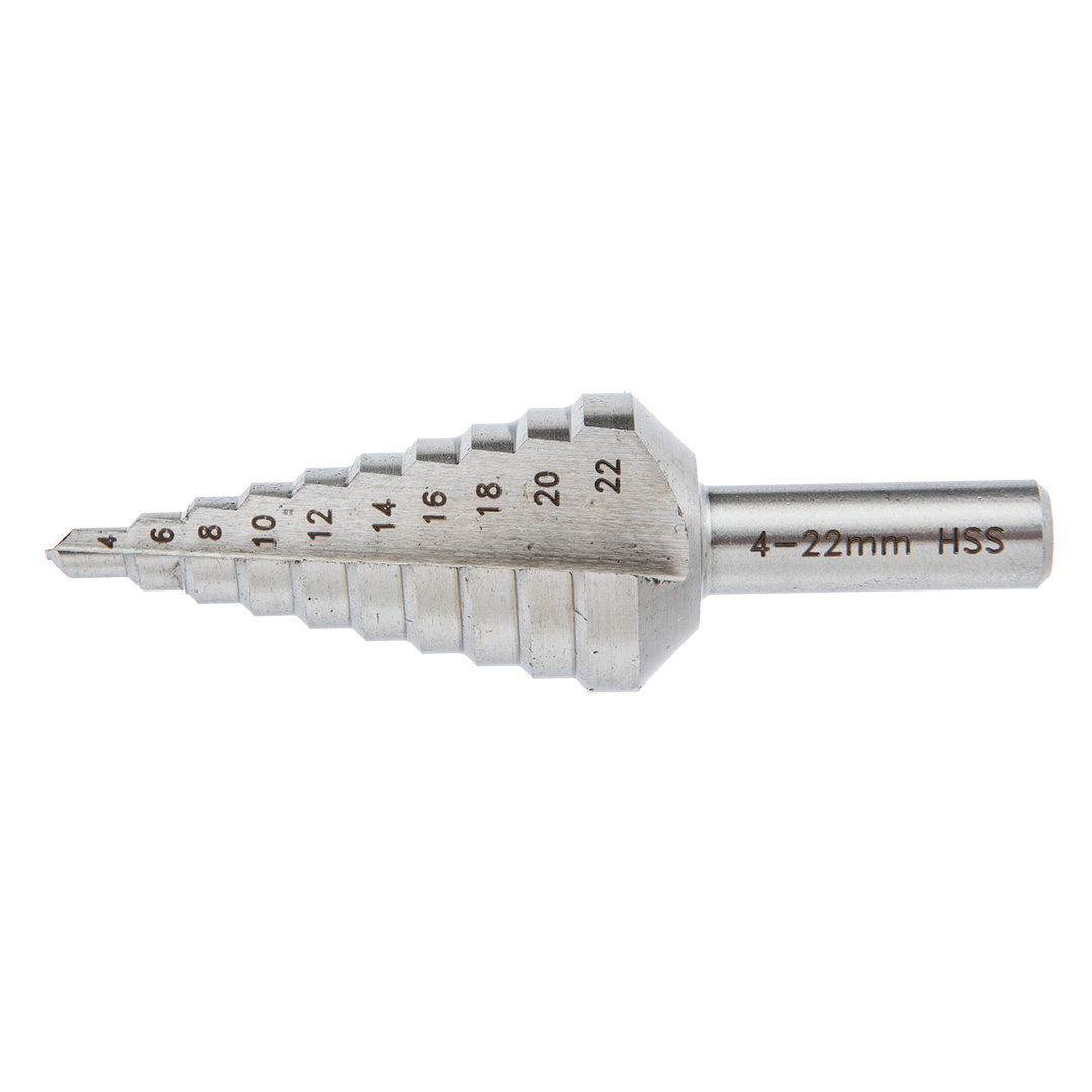 Kūginis pakopinis grąžtas 4-22mm graphite 57h739