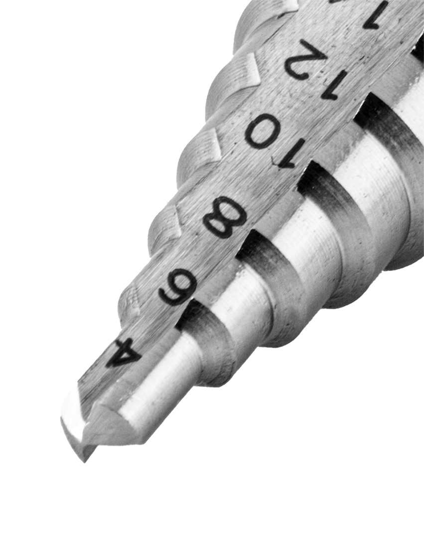 Kūginis pakopinis grąžtas 4-22mm graphite 57h739
