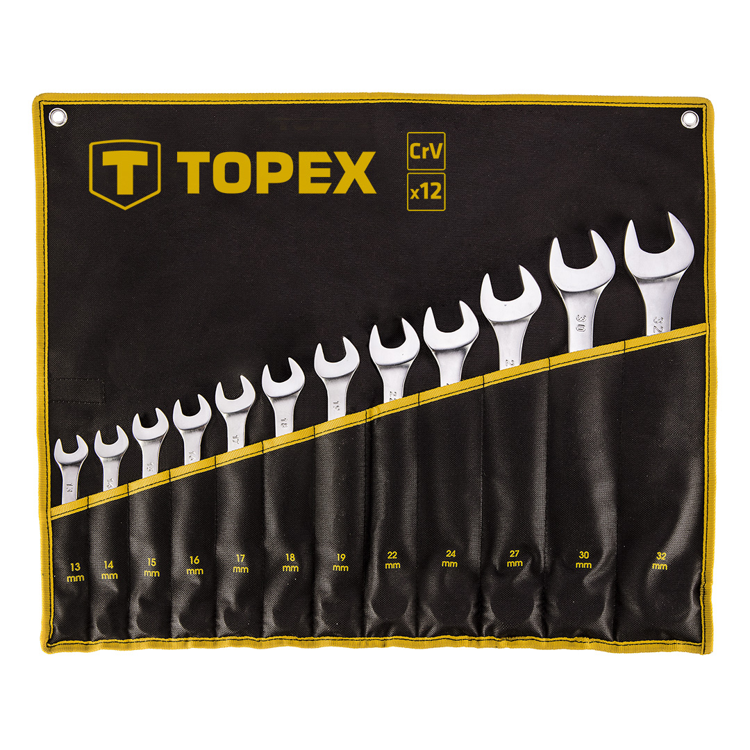 Raktų rinkinys topex, 13-32mm, 13vnt.