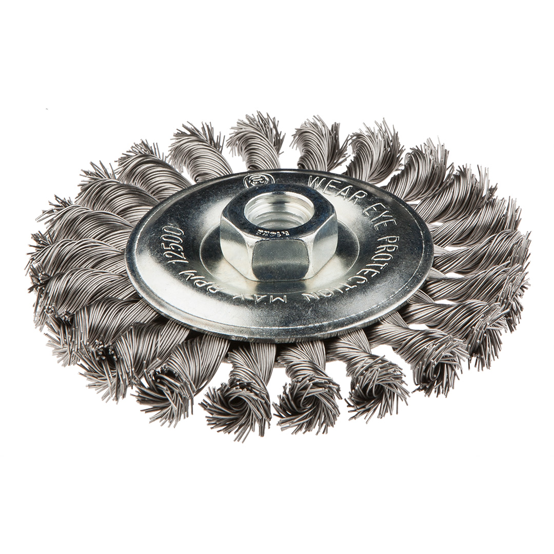 Grafitinis vielinis diskinis šepetys 115mm x m14 inox - 57h596