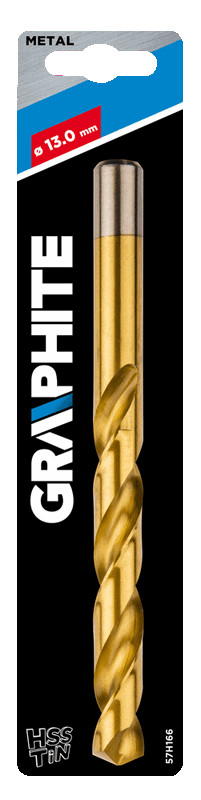 Grąžtas metalui graphite 57h166, 13 mm