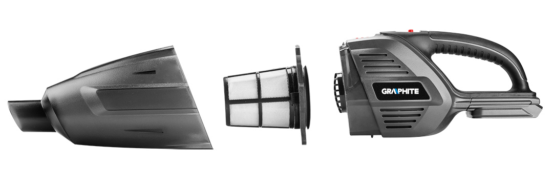 Rankinis automobilių dulkių siurblys graphite