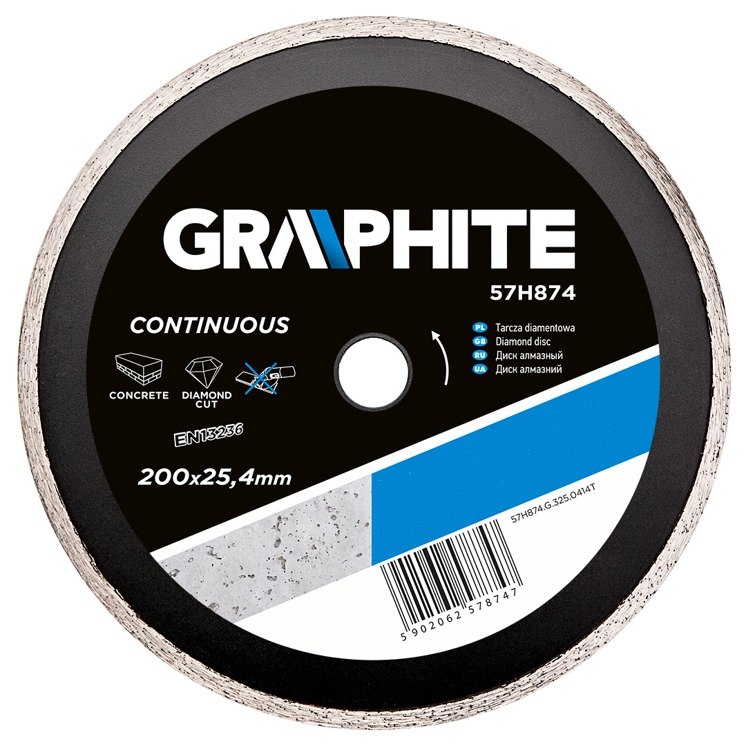 Deimantinis diskas graphite, 200x25,4 mm