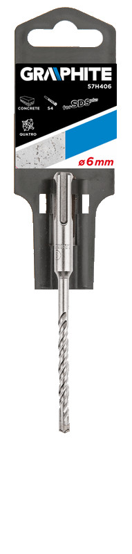 Grąžtas betonui graphite sds+ 57h406, 6x110 mm