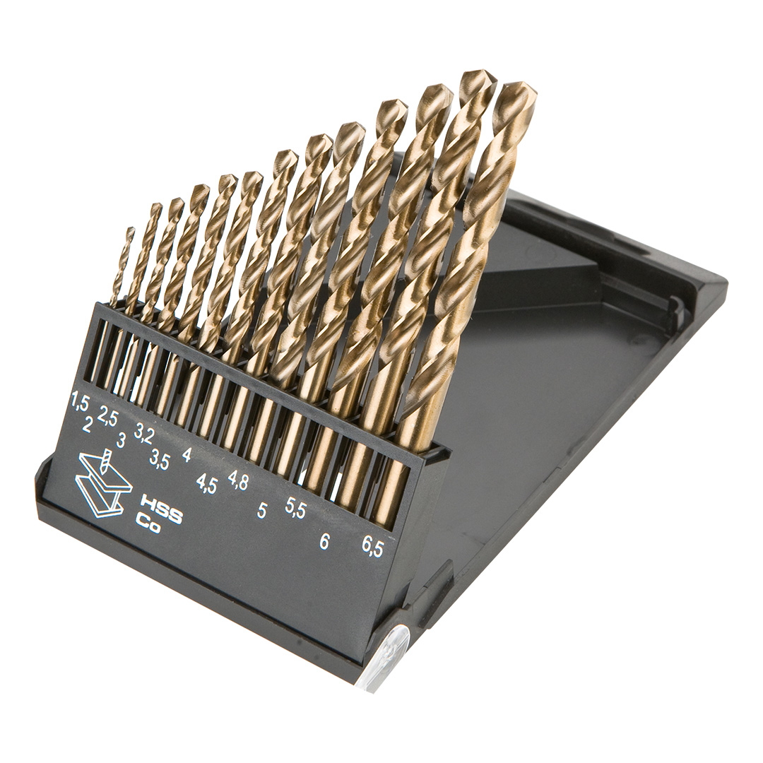 Grąžtas metalui hss-co 1,5-6,5 mm, rinkinyje 13 vnt.