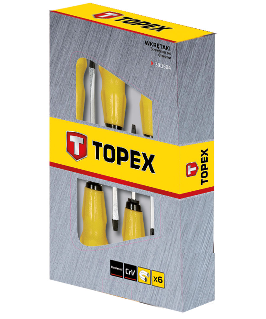 Atsuktuvai Topex 39D504, 6 vnt.