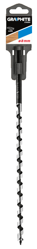 Spiralinis grąžtas medienai graphite 57h354, 8x250 mm