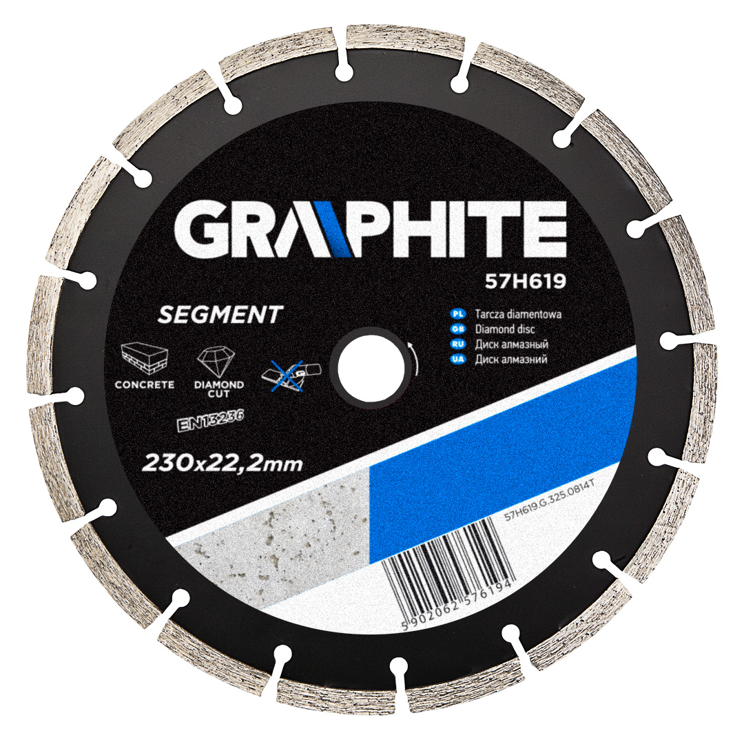 Deimantinis diskas graphite 57h619, skersmuo 230mm, segmentinis