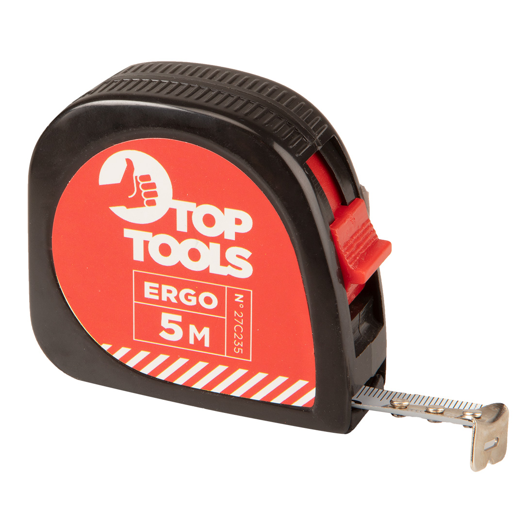 Ruletė (plieninė) su fiksatorium top tools 5m