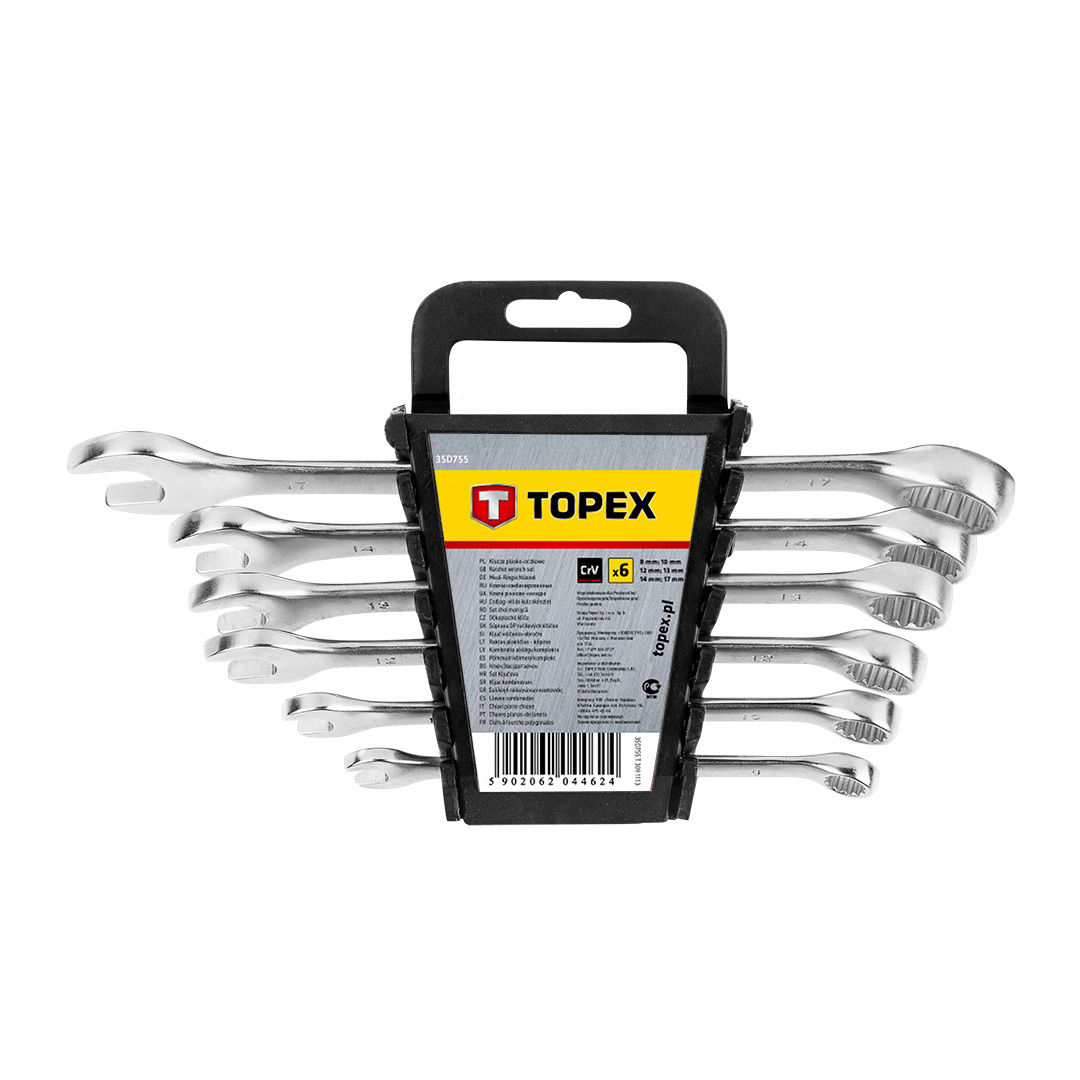 Topex kombinuotų veržliarakčių rinkinys 8-17mm 6 vnt 35d755