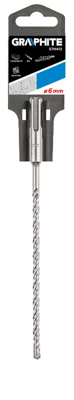 Grąžtas betonui graphite sds+ 57h412, 6x260 mm