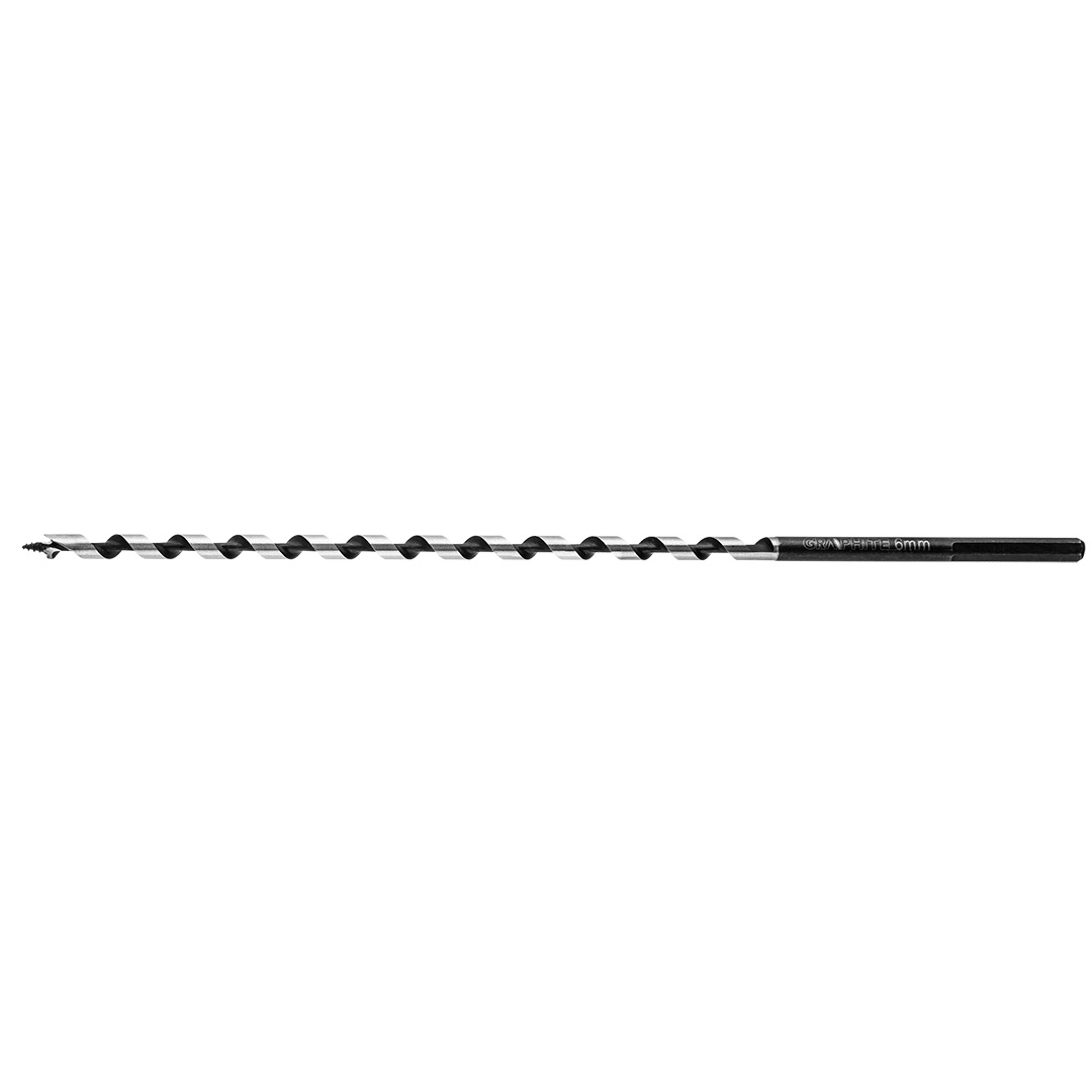 Spiralinis grąžtas medienai graphite 57h352, 6x250 mm