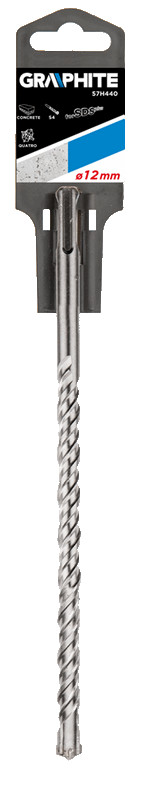 Grąžtas betonui graphite sds+ 57h440, 12x210 mm