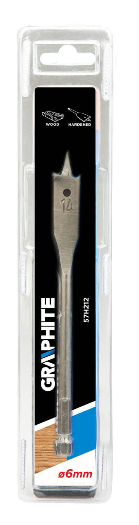 Grąžtas medienai graphite 57h212, 6 mm