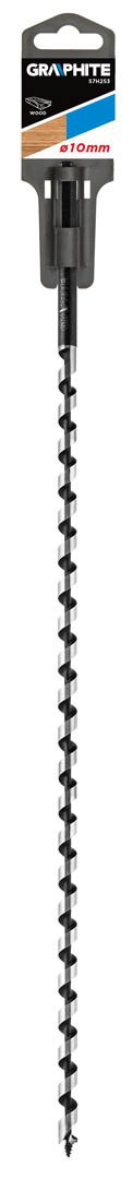 Spiralinis grąžtas medienai graphite 57h253, 10x400 mm