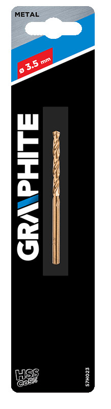 Grąžtas metalui graphite 57h023, 3,5 mm