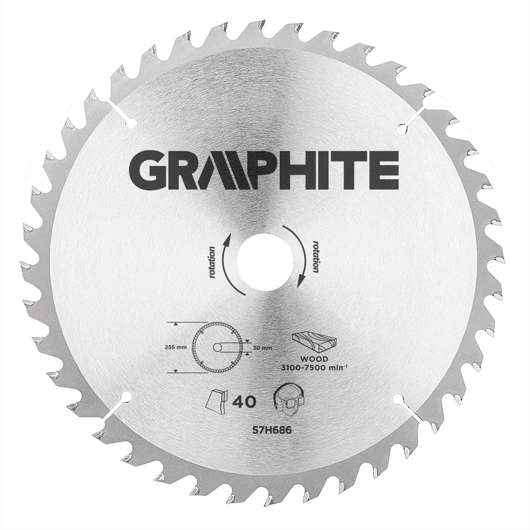 Pjovimo diskas graphite, 255x30mm