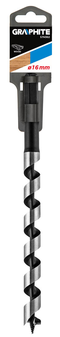 Spiralinis grąžtas medienai graphite 57h362, 16x250 mm