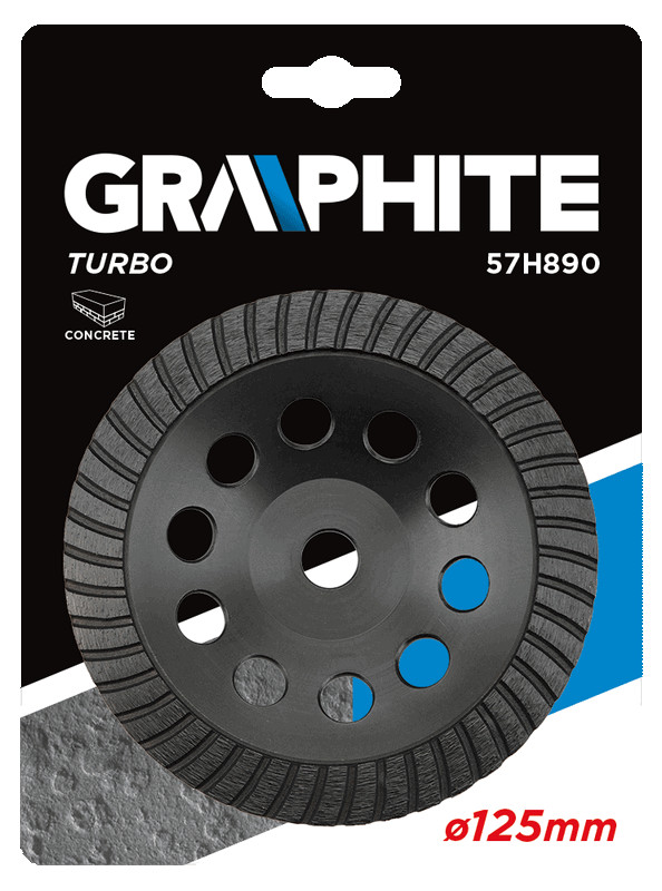 Graphite turbo deimantinis šlifavimo diskas 125x22,2x5mm 57h890