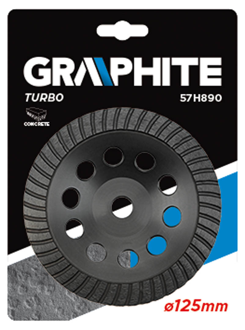 Graphite turbo deimantinis šlifavimo diskas 125x22,2x5mm 57h890