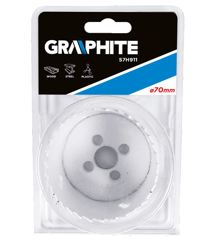Grafitinis 70 mm bimetalinis skylių pjūklas - 57h911